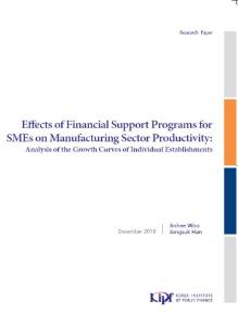 Effects of Financial Support Programs for SMEs on Manufacturing Sector Productivity